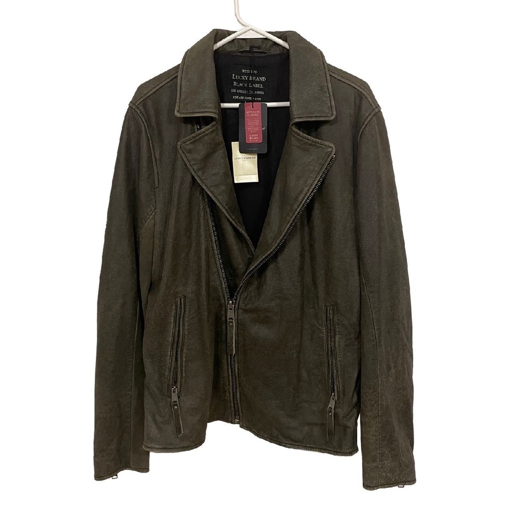 Lucky Brand leather moto jacket, brand new, never worn